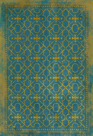 Pattern 05 "Drookit" Vinyl Floorcloth - Spicher & Co.