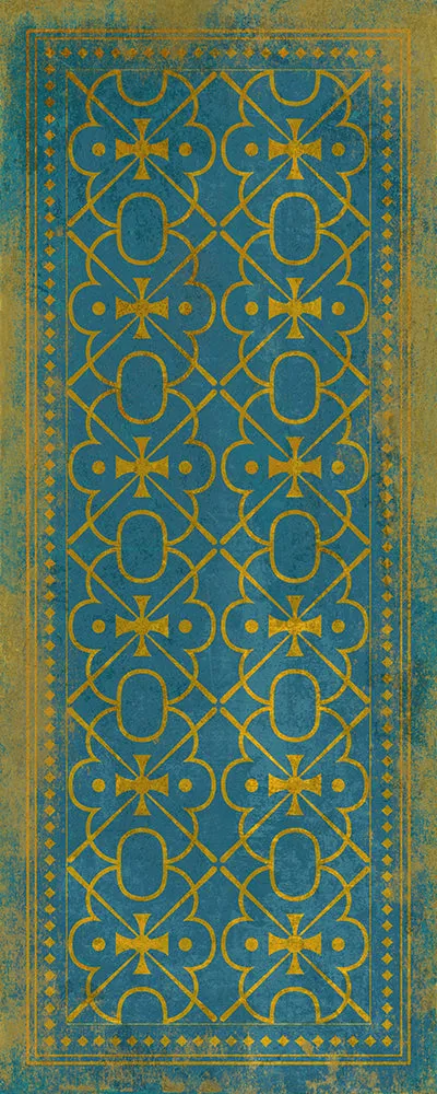 Pattern 05 "Drookit" Vinyl Floorcloth - Spicher & Co.