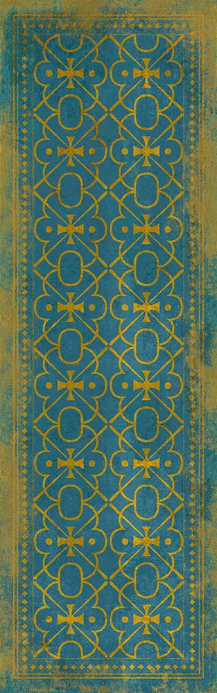 Pattern 05 "Drookit" Vinyl Floorcloth - Spicher & Co.