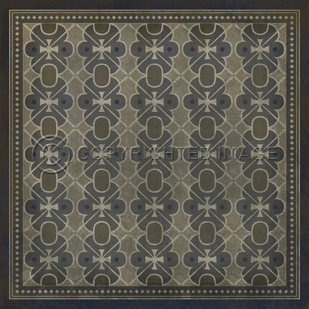 Pattern 05 "London Fog" Vinyl Floorcloth - Spicher & Co.