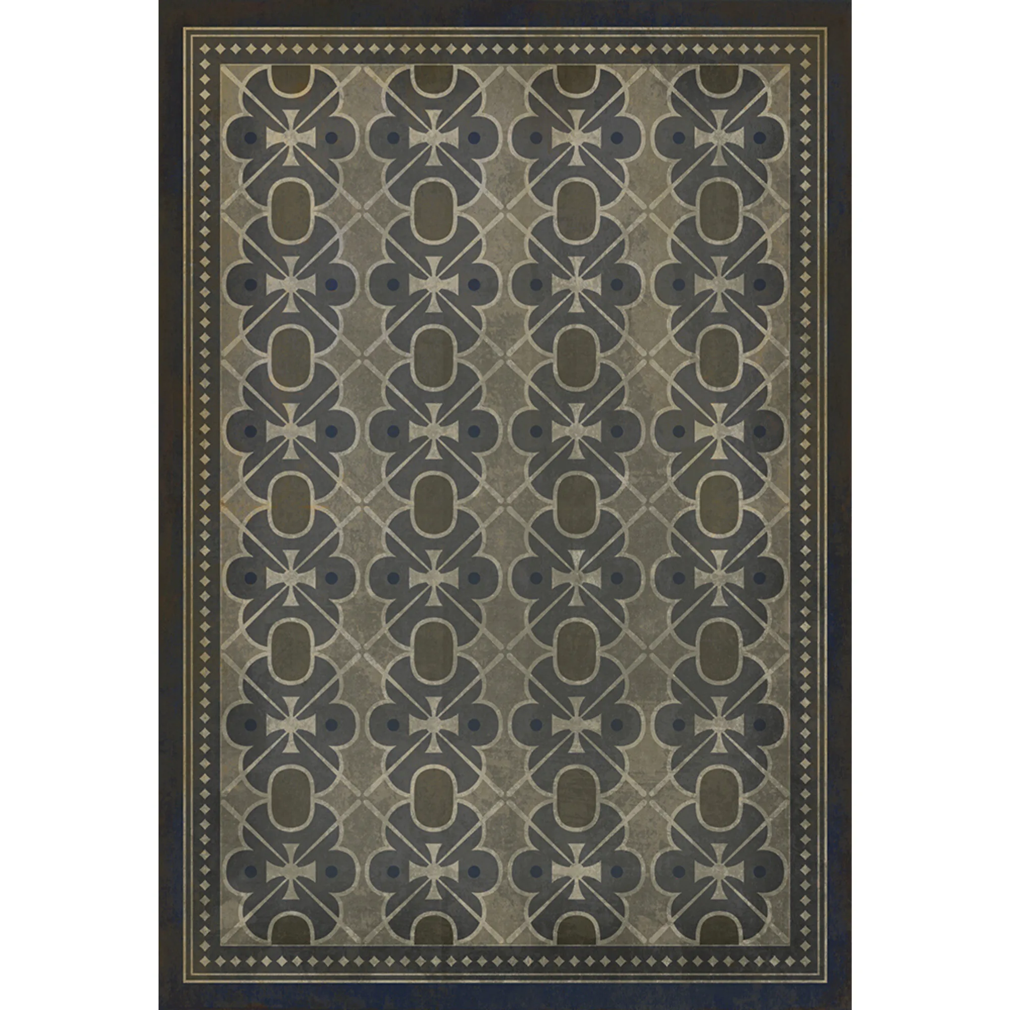 Pattern 05 "London Fog" Vinyl Floorcloth - Spicher & Co.