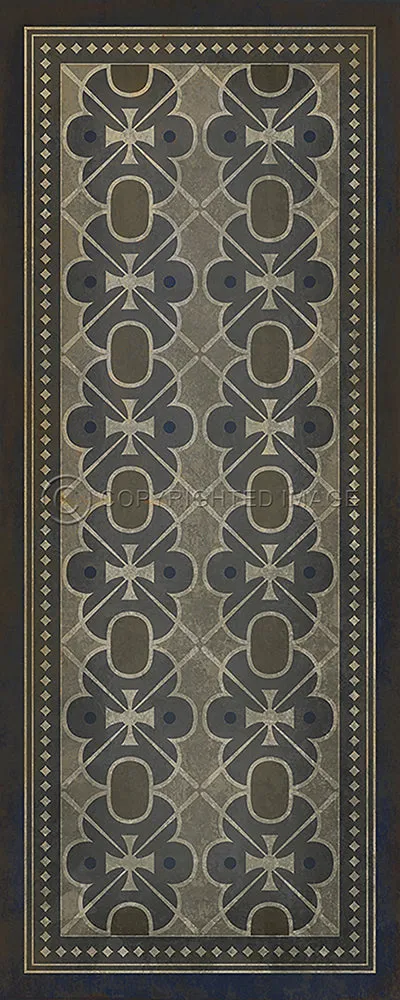 Pattern 05 "London Fog" Vinyl Floorcloth - Spicher & Co.