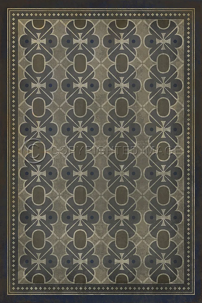 Pattern 05 "London Fog" Vinyl Floorcloth - Spicher & Co.