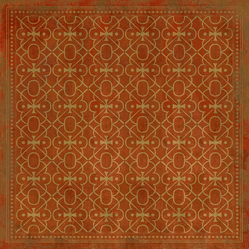 Pattern 05 "Miss Scarlet" Vinyl Floorcloth - Spicher & Co.