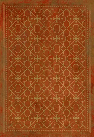 Pattern 05 "Miss Scarlet" Vinyl Floorcloth - Spicher & Co.