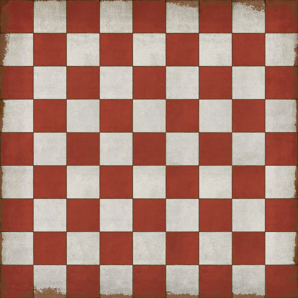 Pattern 07 "Checked Out" Vinyl Floorcloth - Spicher & Co.