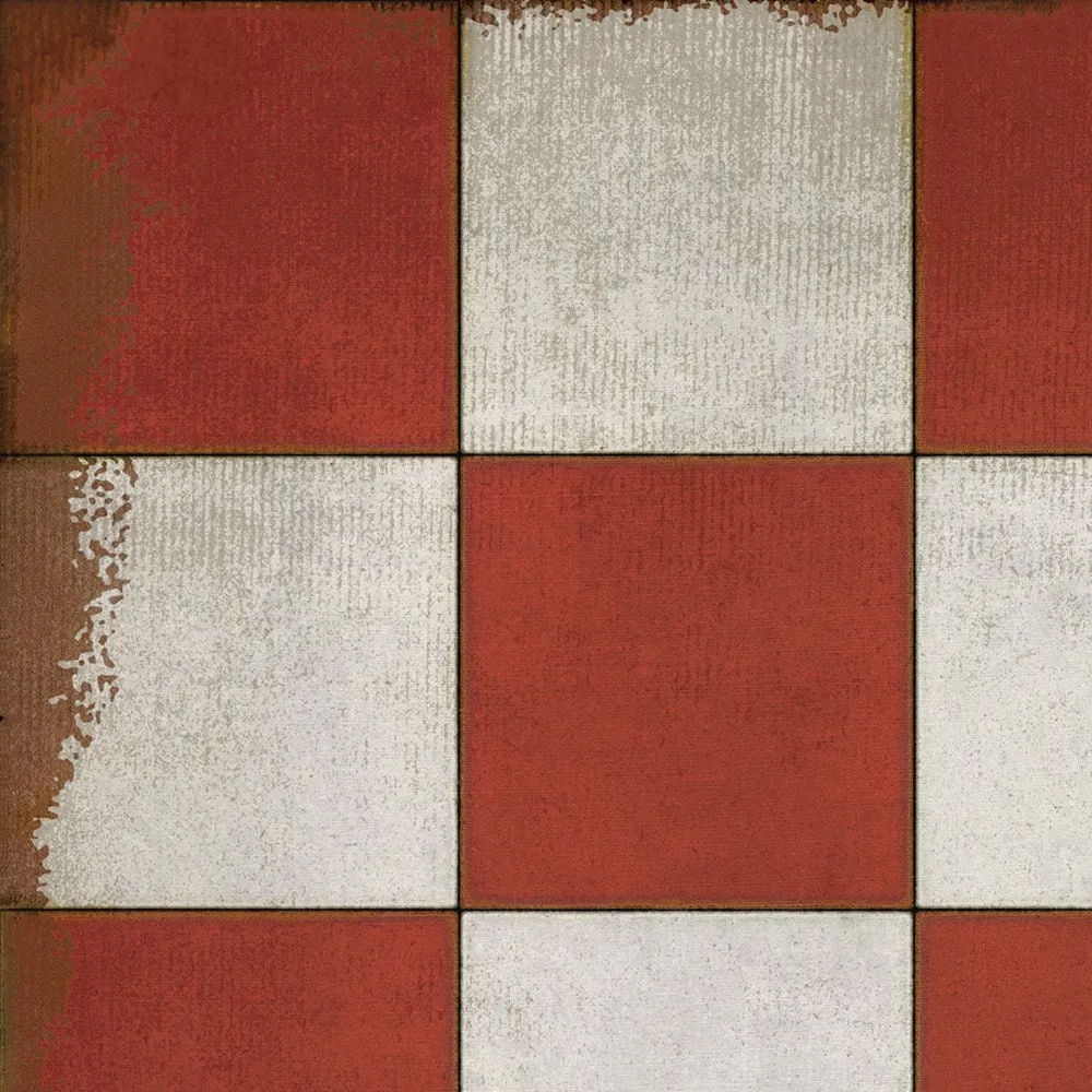 Pattern 07 "Checked Out" Vinyl Floorcloth - Spicher & Co.
