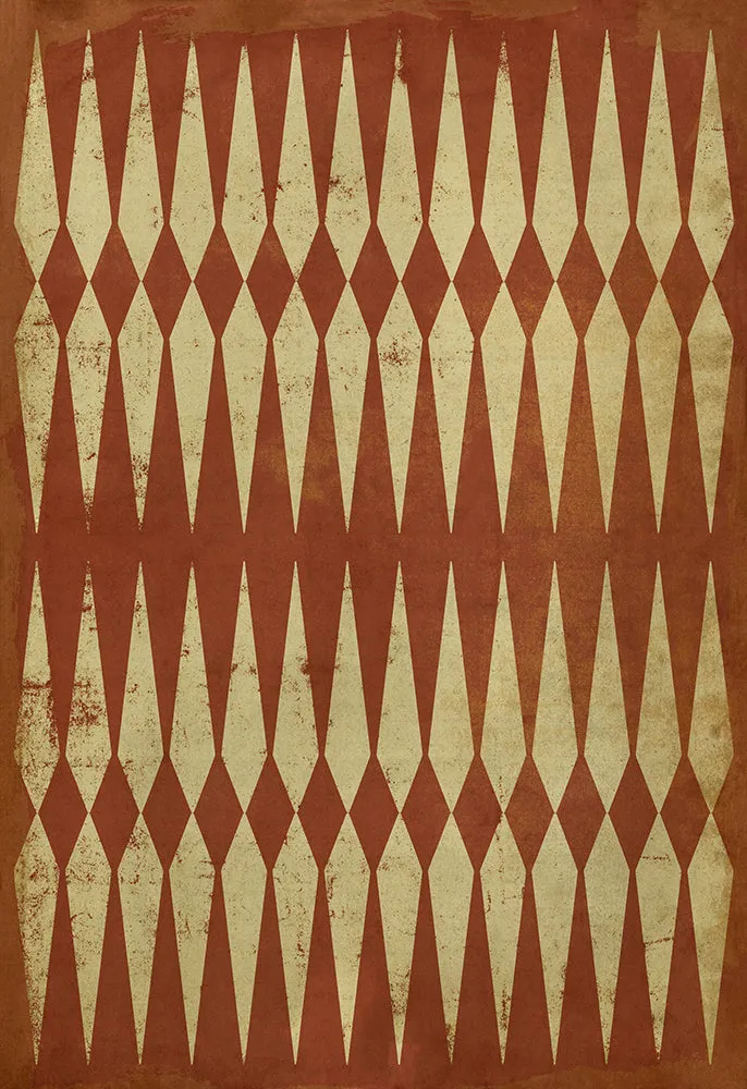 Pattern 08 "Dante's Inferno" Vinyl Floorcloth - Spicher & Co.