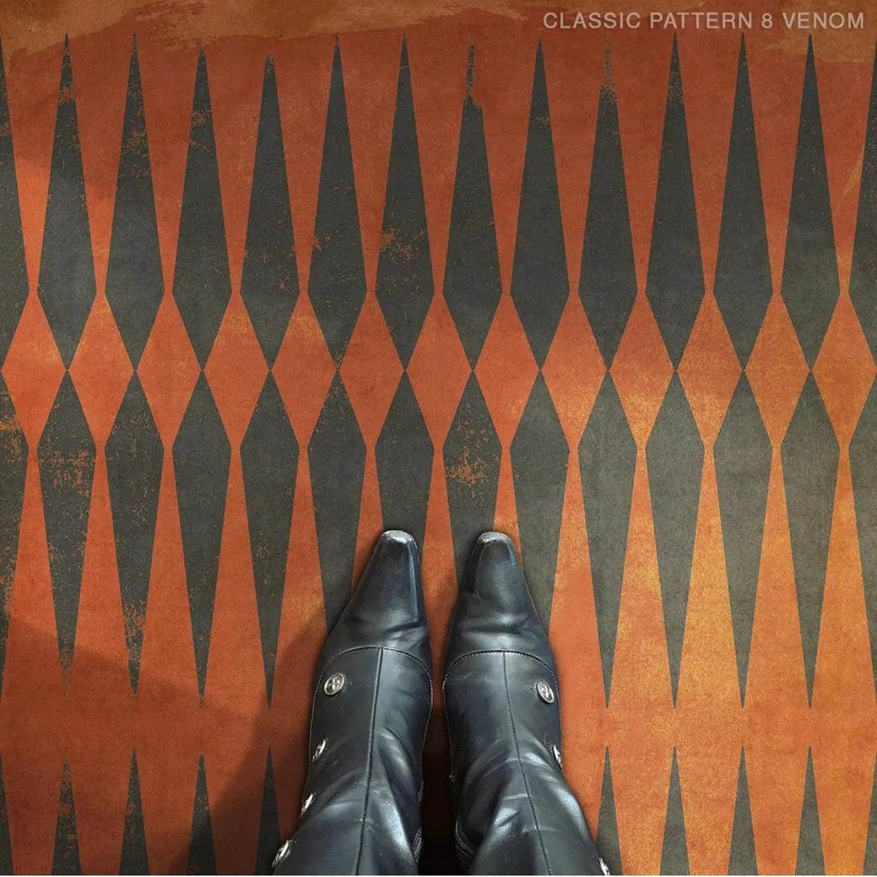 Pattern 08 "Venom" Vinyl Floorcloth - Spicher & Co.