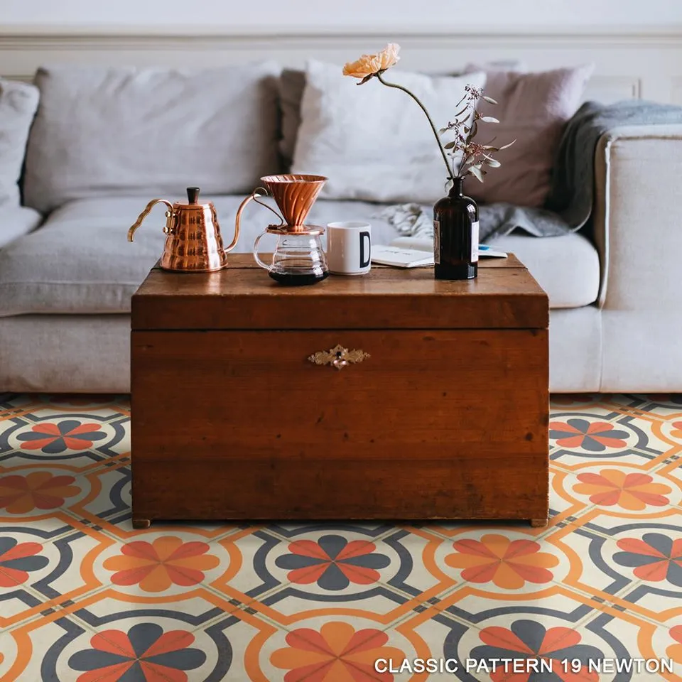 Pattern 19 "Newton" Vinyl Floorcloth - Spicher & Co.
