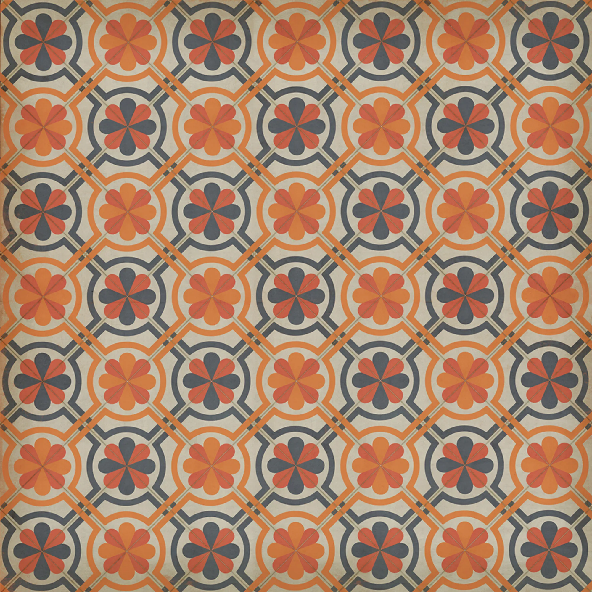 Pattern 19 "Newton" Vinyl Floorcloth - Spicher & Co.