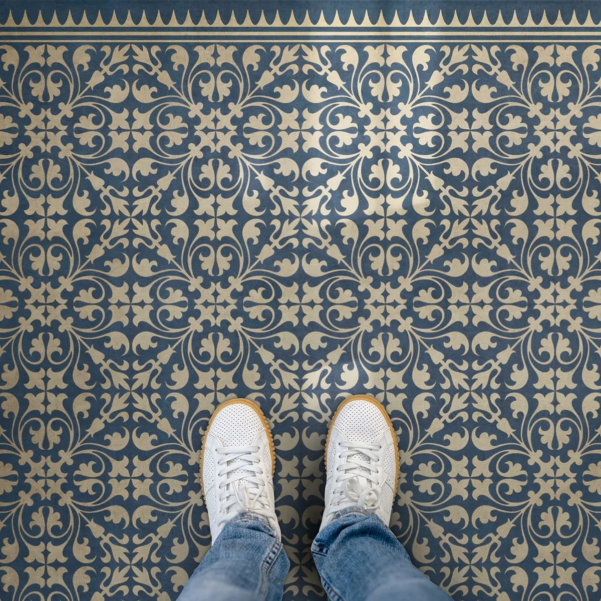 Pattern 21 "Bandersnatch" Vinyl Floorcloth - Spicher & Co.
