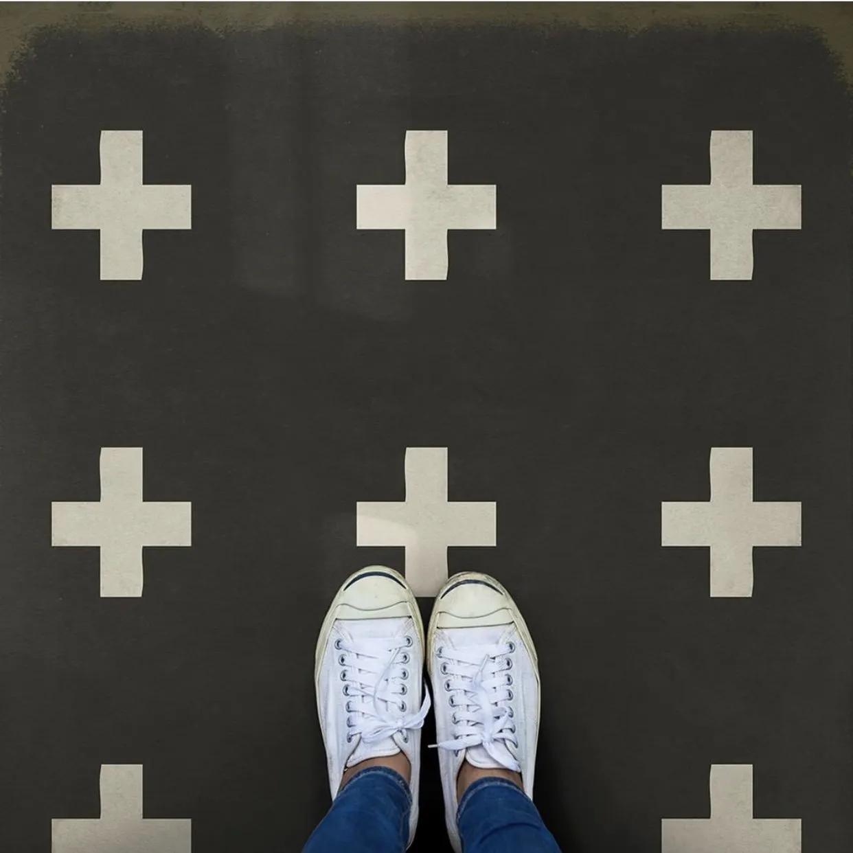 Pattern 24 "Ionia" Vinyl Floorcloth - Spicher & Co.