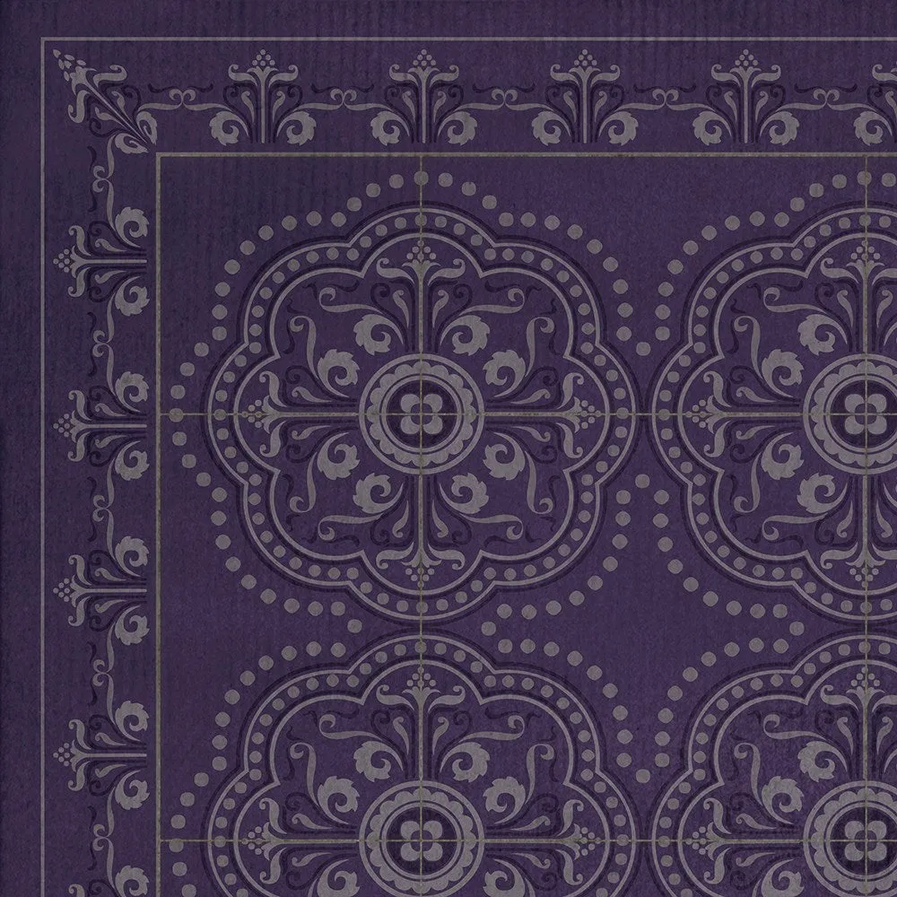 Pattern 28 "Purple Bandana" Vinyl Floorcloth - Spicher & Co.