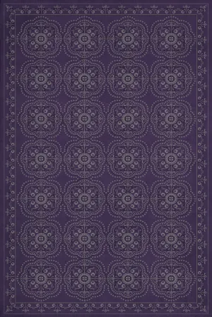 Pattern 28 "Purple Bandana" Vinyl Floorcloth - Spicher & Co.