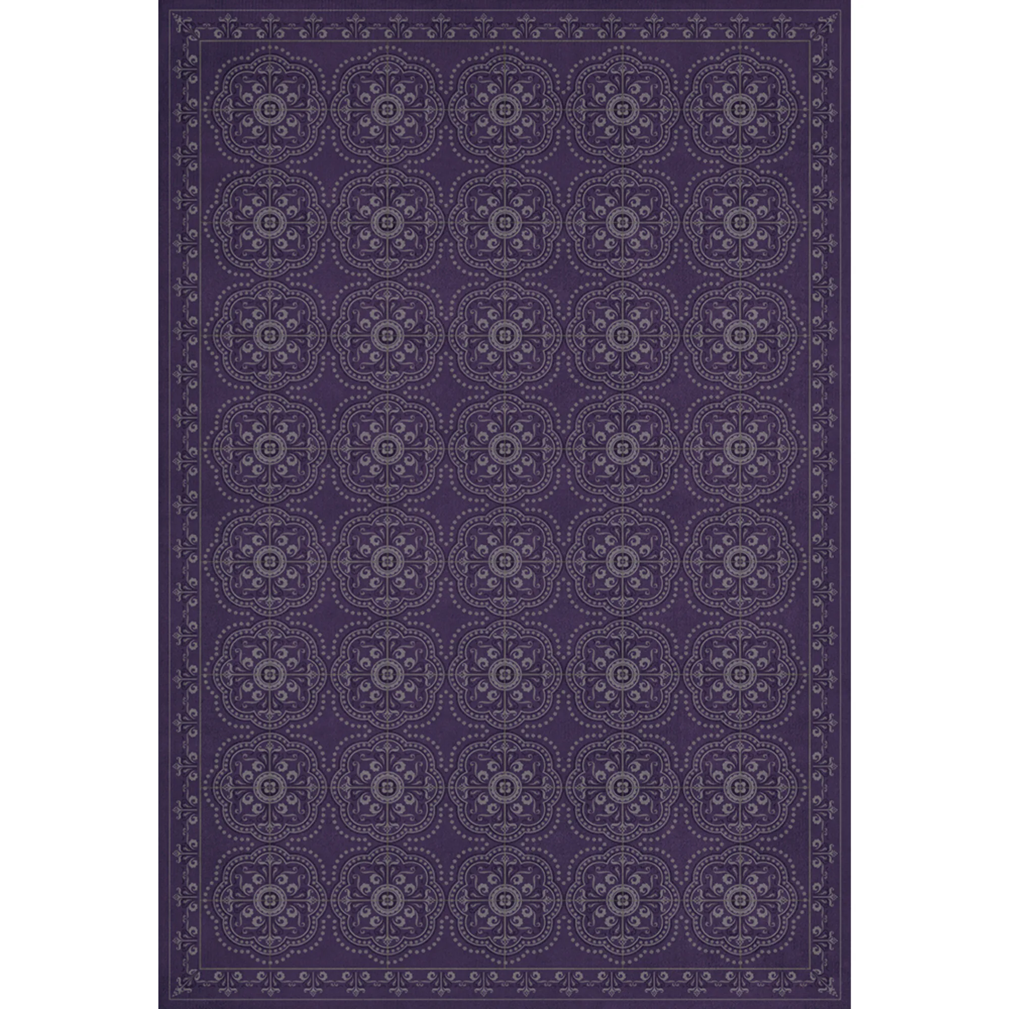Pattern 28 "Purple Bandana" Vinyl Floorcloth - Spicher & Co.