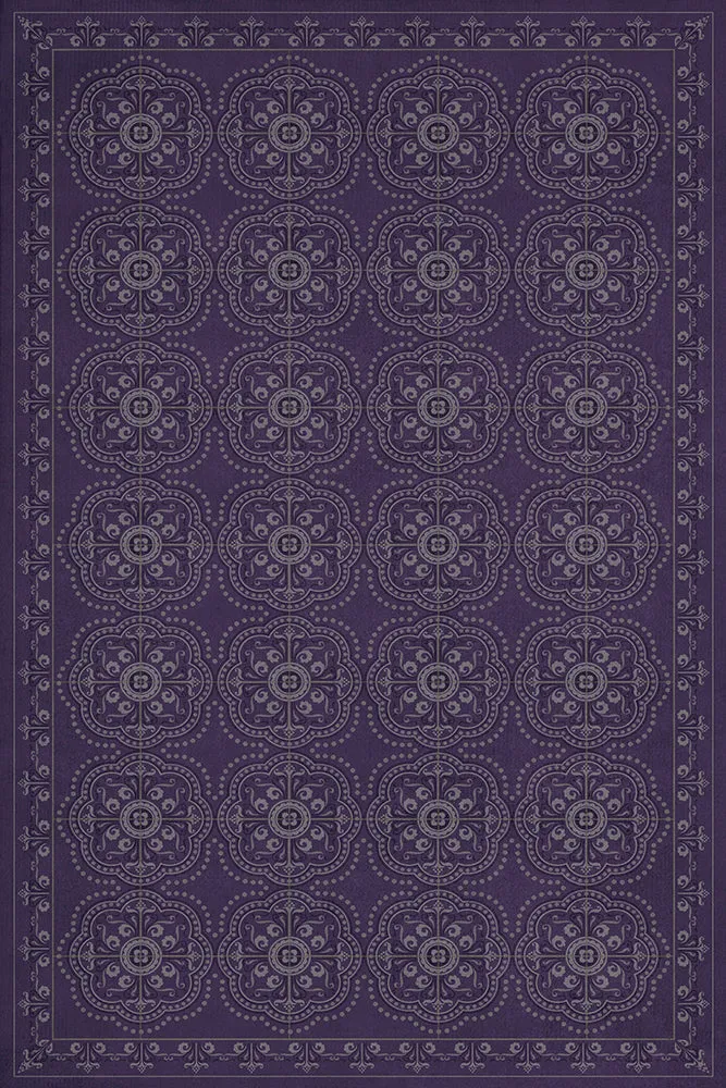 Pattern 28 "Purple Bandana" Vinyl Floorcloth - Spicher & Co.
