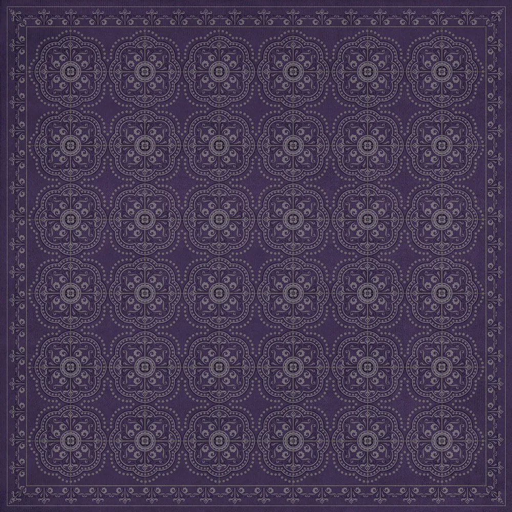 Pattern 28 "Purple Bandana" Vinyl Floorcloth - Spicher & Co.