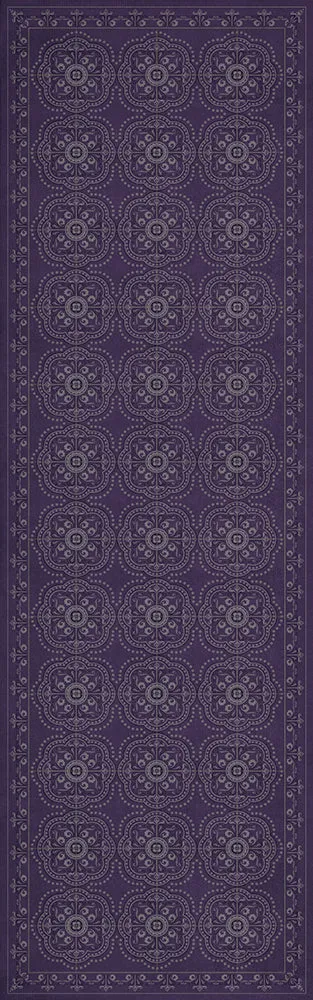 Pattern 28 "Purple Bandana" Vinyl Floorcloth - Spicher & Co.