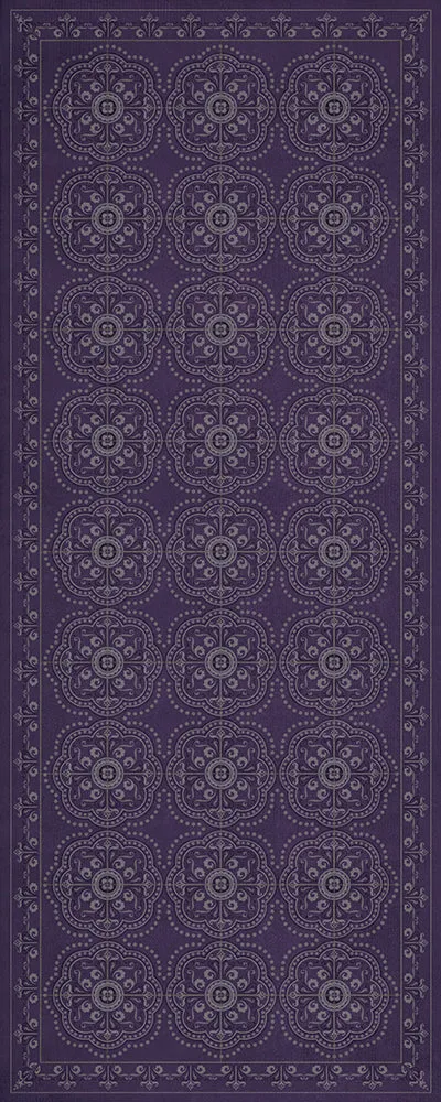 Pattern 28 "Purple Bandana" Vinyl Floorcloth - Spicher & Co.