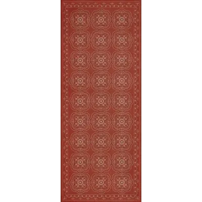 Pattern 28 "Red Bandana" Vinyl Floorcloth - Spicher & Co.