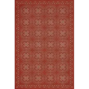 Pattern 28 "Red Bandana" Vinyl Floorcloth - Spicher & Co.