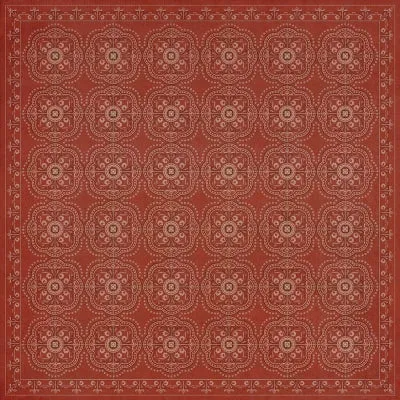 Pattern 28 "Red Bandana" Vinyl Floorcloth - Spicher & Co.