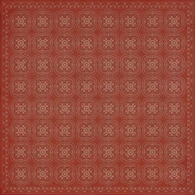 Pattern 28 "Red Bandana" Vinyl Floorcloth - Spicher & Co.