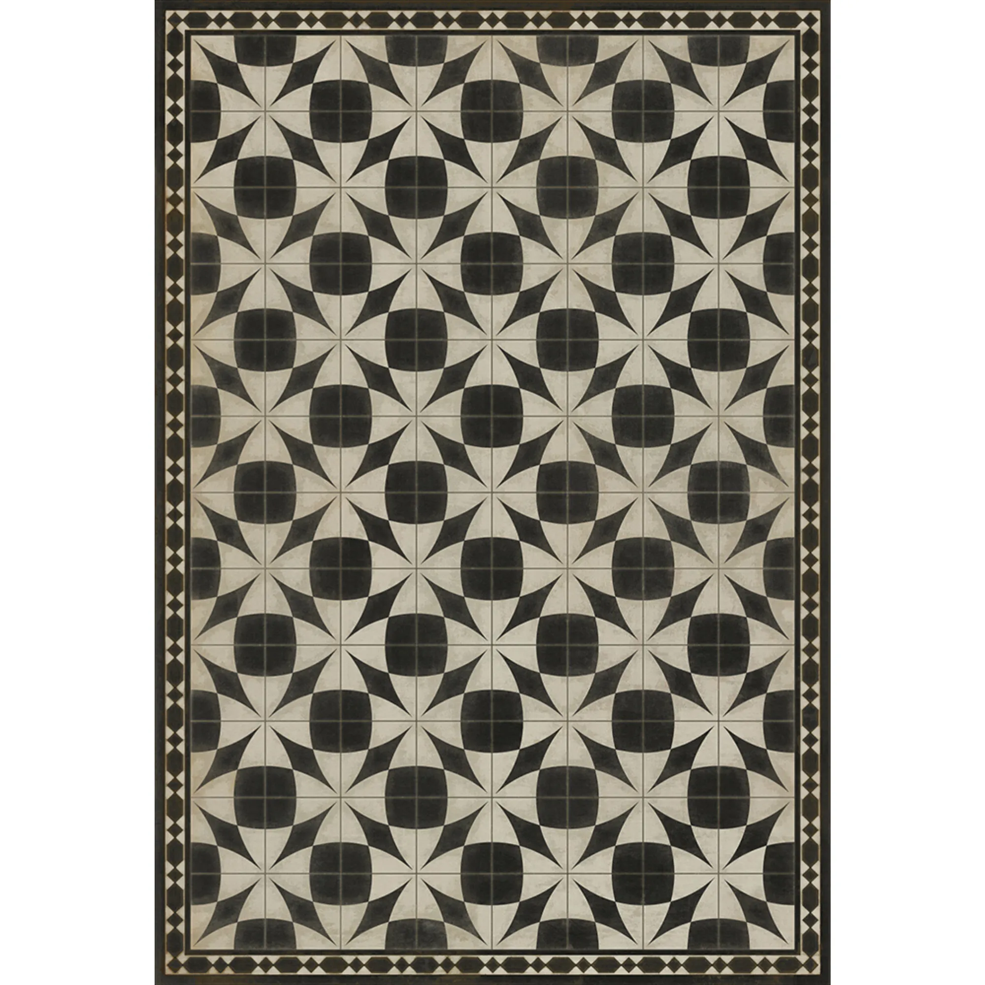 Pattern 29 "Voltaire" Vinyl Floorcloth - Spicher & Co.