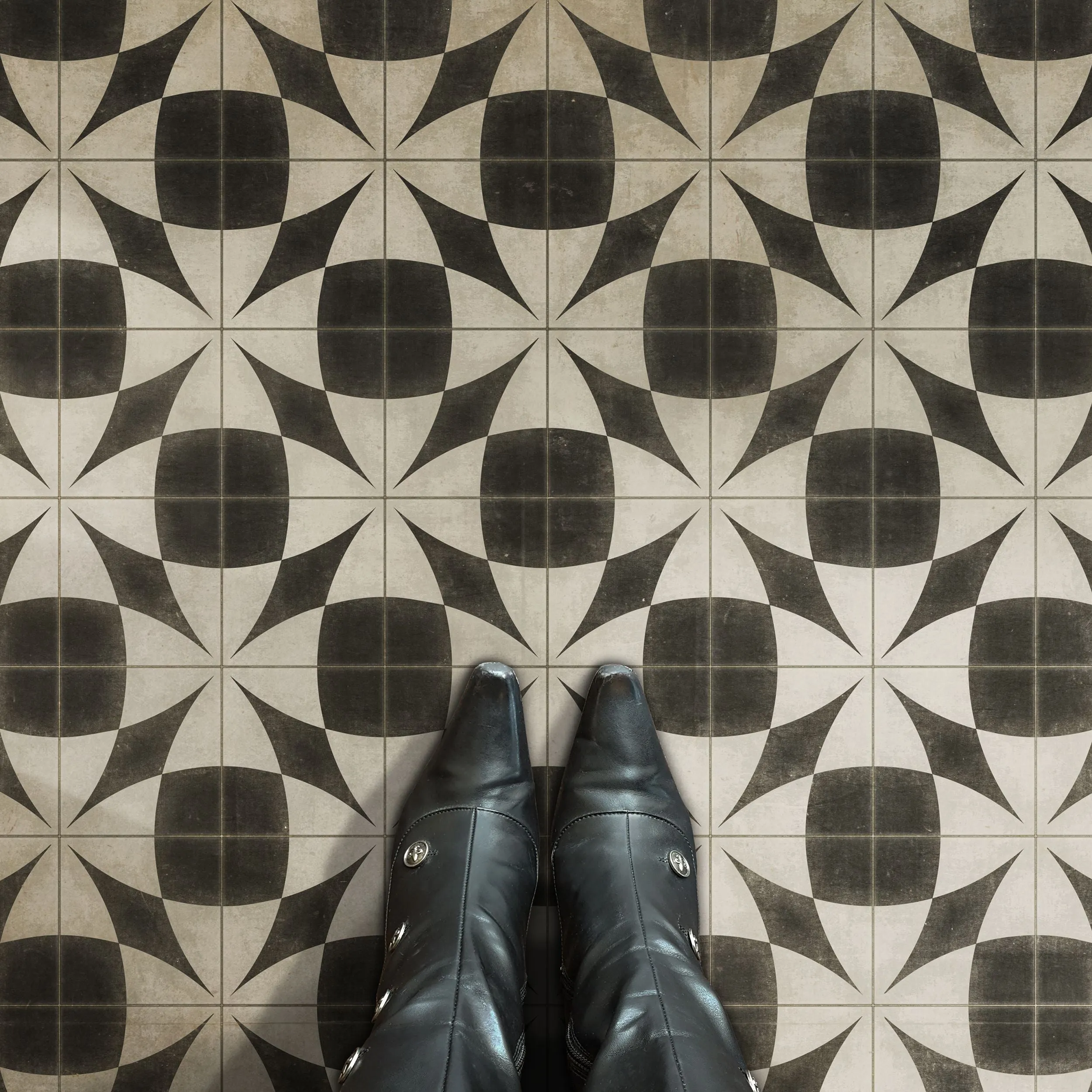 Pattern 29 "Voltaire" Vinyl Floorcloth - Spicher & Co.