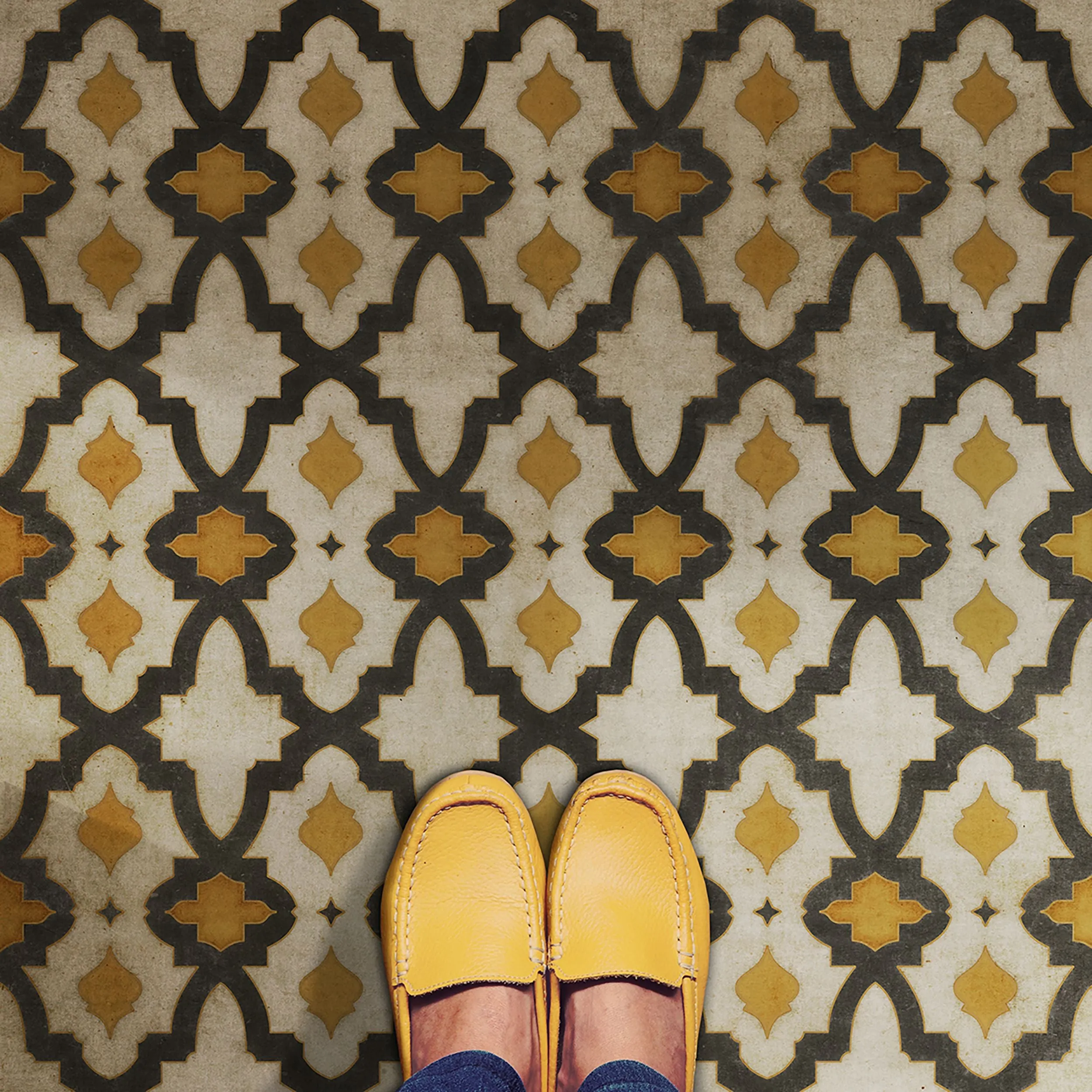 Pattern 31 "Rajha" Vinyl Floorcloth - Spicher & Co.
