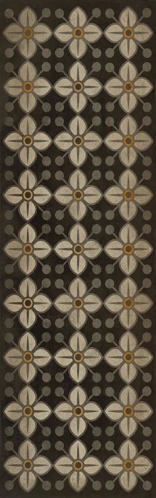 Pattern 32 "Daffodils" Vinyl Floorcloth - Spicher & Co.