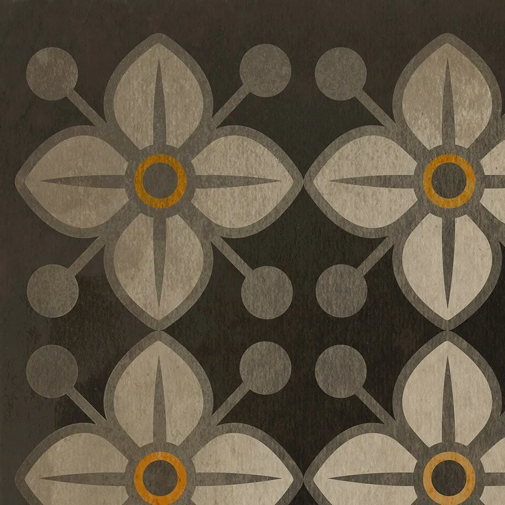 Pattern 32 "Daffodils" Vinyl Floorcloth - Spicher & Co.
