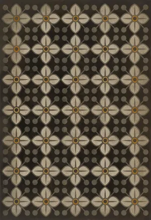 Pattern 32 "Daffodils" Vinyl Floorcloth - Spicher & Co.
