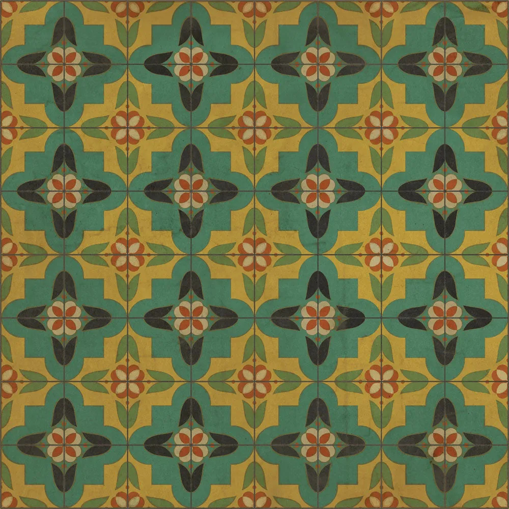 Pattern 33 "Ballyhoo" Vinyl Floorcloth - Spicher & Co.