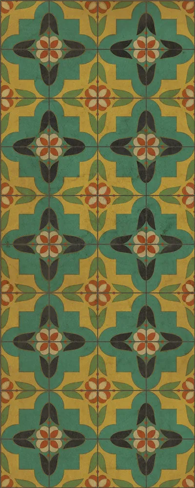 Pattern 33 "Ballyhoo" Vinyl Floorcloth - Spicher & Co.
