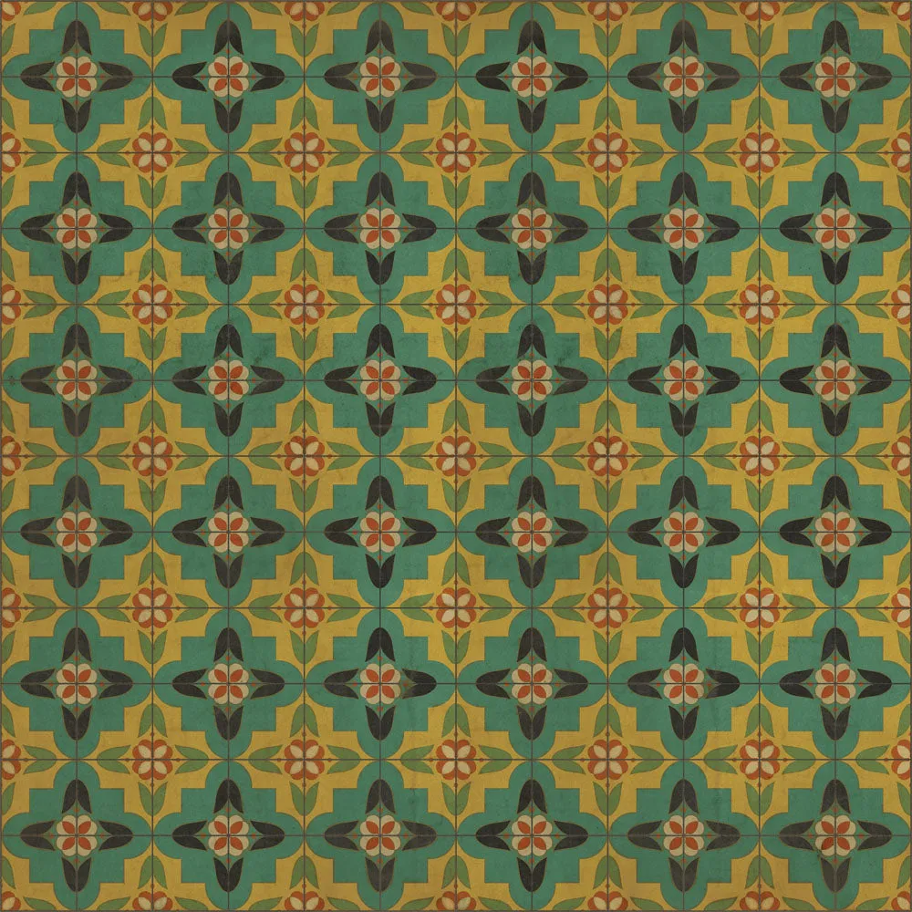 Pattern 33 "Ballyhoo" Vinyl Floorcloth - Spicher & Co.