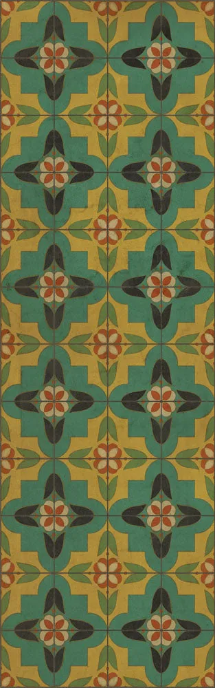 Pattern 33 "Ballyhoo" Vinyl Floorcloth - Spicher & Co.