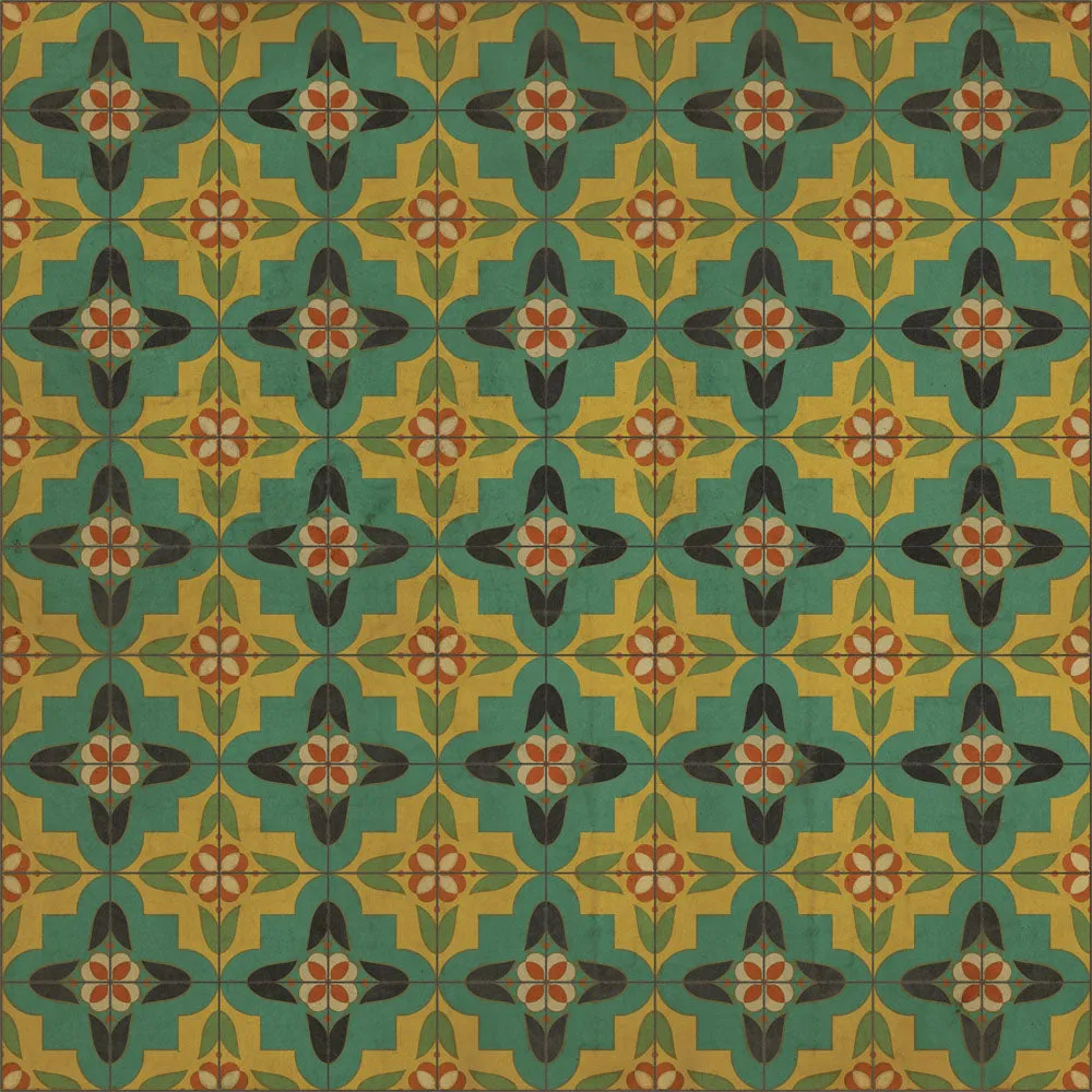 Pattern 33 "Ballyhoo" Vinyl Floorcloth - Spicher & Co.