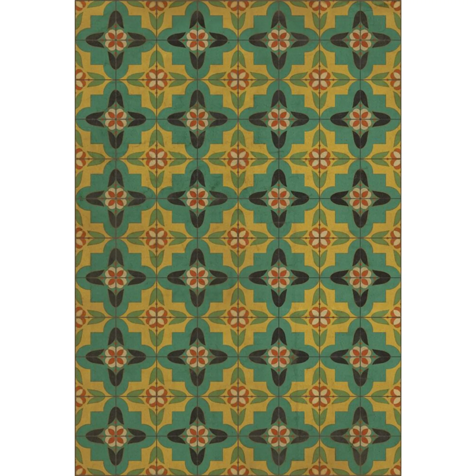 Pattern 33 "Ballyhoo" Vinyl Floorcloth - Spicher & Co.