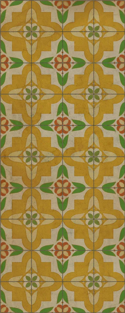 Pattern 33 "Bright And Early" Vinyl Floorcloth - Spicher & Co.