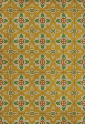 Pattern 33 "Bright And Early" Vinyl Floorcloth - Spicher & Co.