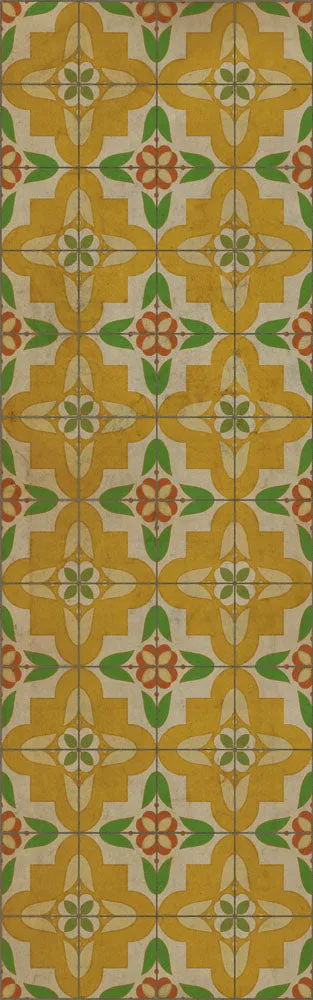 Pattern 33 "Bright And Early" Vinyl Floorcloth - Spicher & Co.