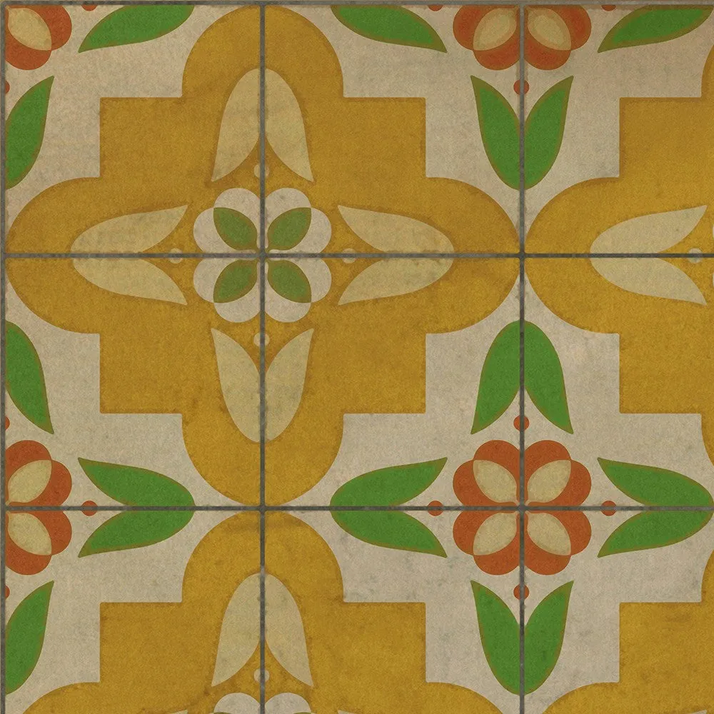 Pattern 33 "Bright And Early" Vinyl Floorcloth - Spicher & Co.