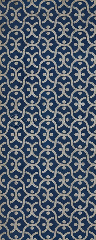 Pattern 47 "A Beautiful Mind" Vinyl Floorcloth - Spicher & Co.