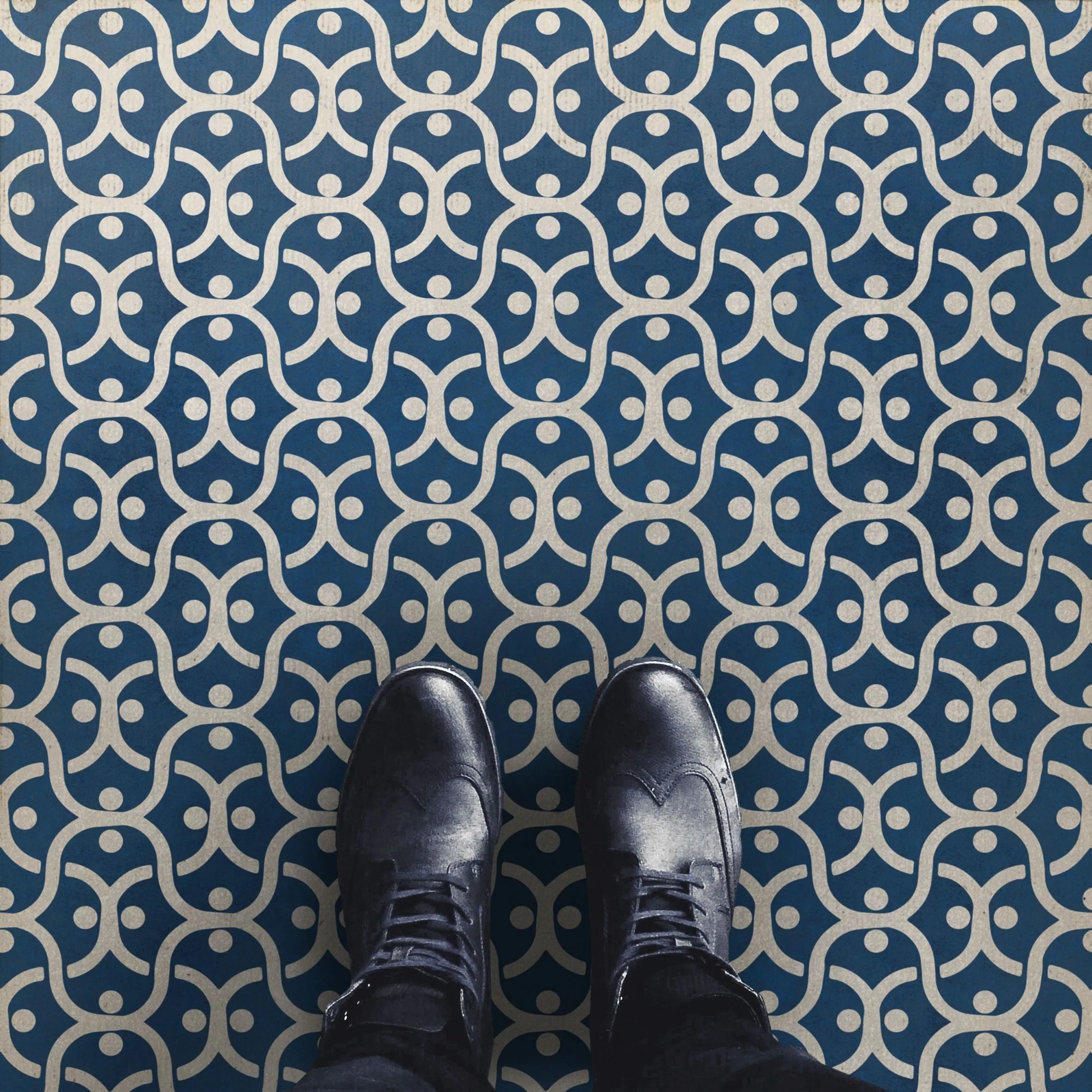 Pattern 47 "A Beautiful Mind" Vinyl Floorcloth - Spicher & Co.
