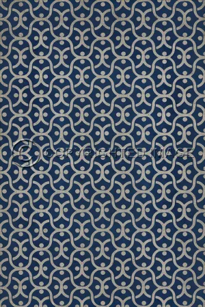 Pattern 47 "A Beautiful Mind" Vinyl Floorcloth - Spicher & Co.