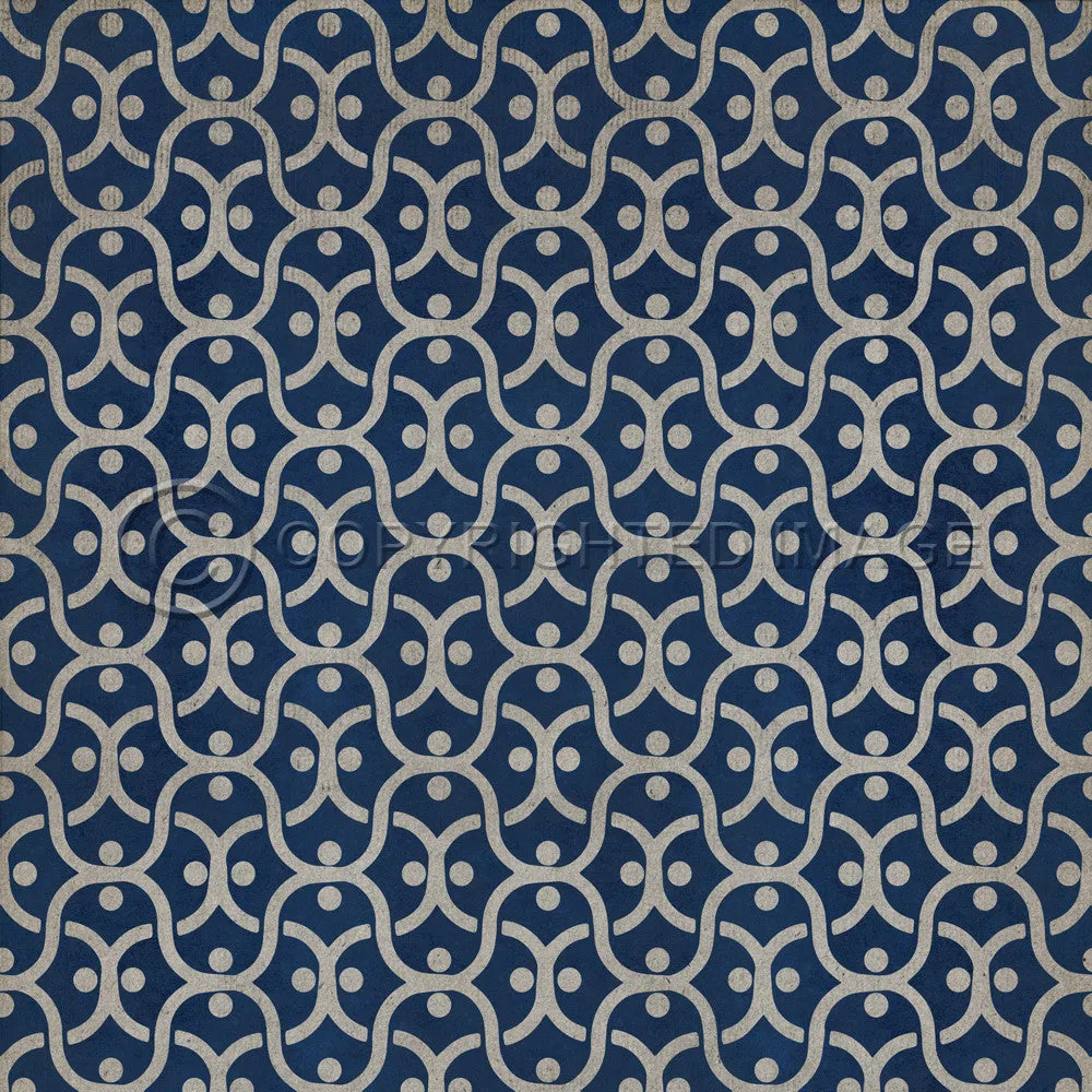 Pattern 47 "A Beautiful Mind" Vinyl Floorcloth - Spicher & Co.