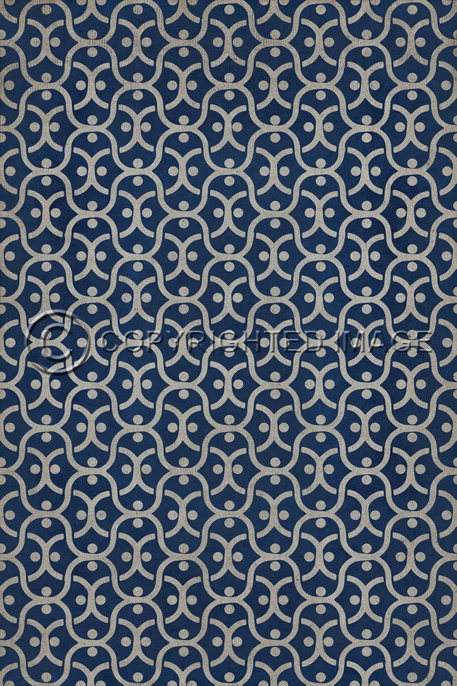 Pattern 47 "A Beautiful Mind" Vinyl Floorcloth - Spicher & Co.