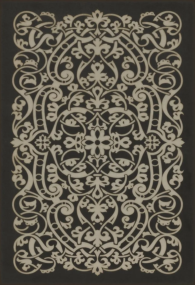 Pattern 77 "Beethoven" Vinyl Floorcloth - Spicher & Co.